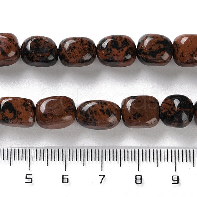 Natural Mahogany Obsidian Beads Strands G-P497-01D-02-1