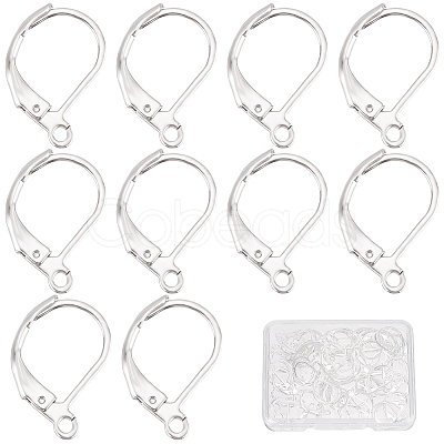 60Pcs Brass Leverback Earring Findings KK-SC0005-61-1