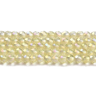 Electroplate Transparent Glass Beads Strands LS-GLAA-H021-01A-FR04-1