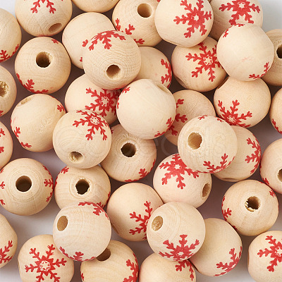 Natural Wooden Beads WOOD-TAC0010-02A-1