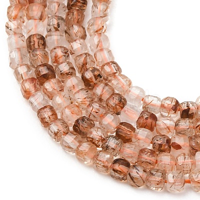 Natural Black Gold Rutilated Quartz Beads Strands GG-CBA9631-B02-02-1