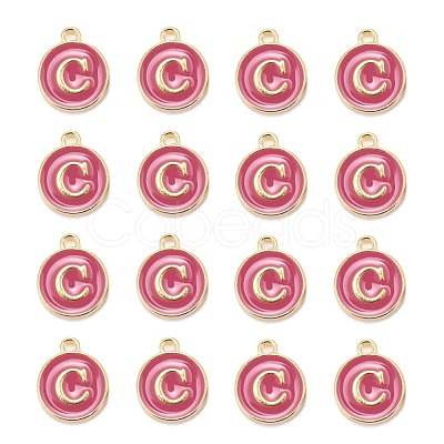 Golden Plated Alloy Enamel Charms X-ENAM-S118-08C-1