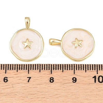 Brass Enamel Pendants KK-Q283-057G-NR-1