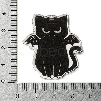 Halloween Themed Double-sided Printed Acrylic Pendants X-OACR-L017-03A-1