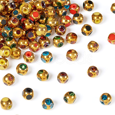 140Pcs 7 Colors Electroplate Glass Beads GLAA-TA0002-65-1