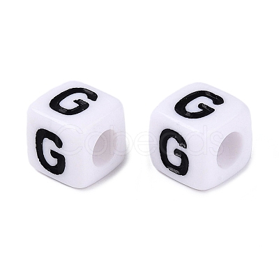 Opaque Acrylic Beads SACR-N020-04A-G-1