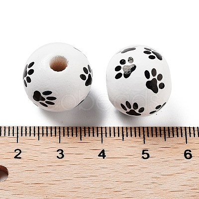 Dog Theme Wood Beads WOOD-M011-05A-01-1