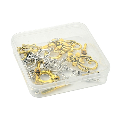 8 Styles Tibetan Style Alloy Toggle Clasps FIND-FS0002-43-1