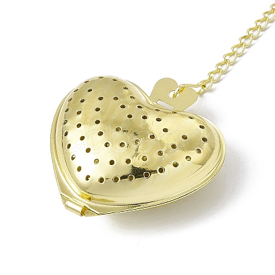 Heart Loose Tea Infuser AJEW-G045-01G-1