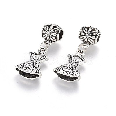 Alloy European Dangle Charms MPDL-L023-01AS-1