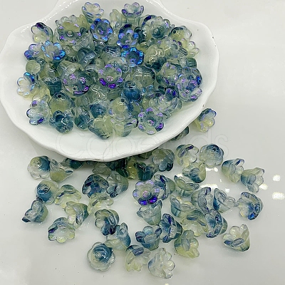 Glass Bead Caps GLAA-WH0033-90H-1