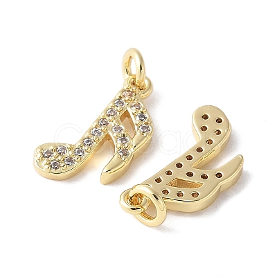 Brass Micro Pave Clear Cubic Zirconia Pendants KK-H449-85A-G-RS-1