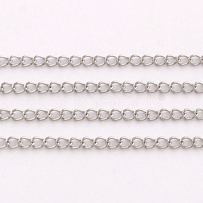 Tarnish Resistant 304 Stainless Steel Curb Chains CHS-Q001-01-1