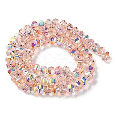 Transparent Electroplate Glass Beads Strands X-GLAA-Q099-C01-03-1-1