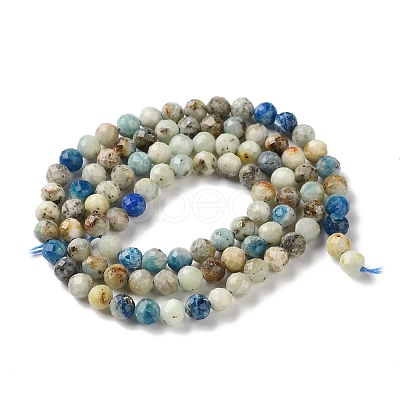 Natural Blue Azurite Beads Strands GG-CBAE031-A03-4mm-1