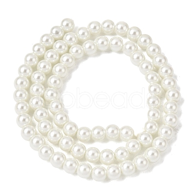 Eco-Friendly Dyed Glass Pearl Round Beads Strands HY-A008-6mm-RB001-1