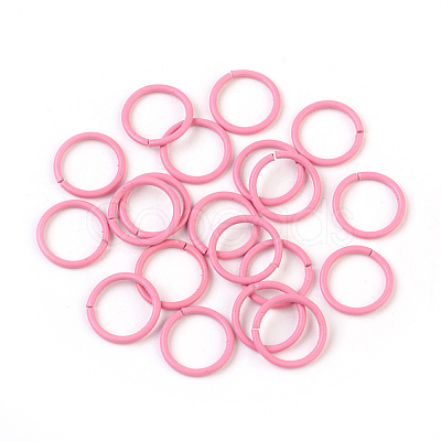 Spray Painted Iron Open Jump Rings X-IFIN-F149-B11-1