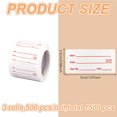 500Pcs Rectangle Roll Stickers DIY-WH0152-935B-1