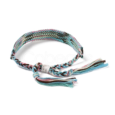 Polyester-cotton Braided Rhombus Pattern Cord Bracelet FIND-PW0013-001A-19-1