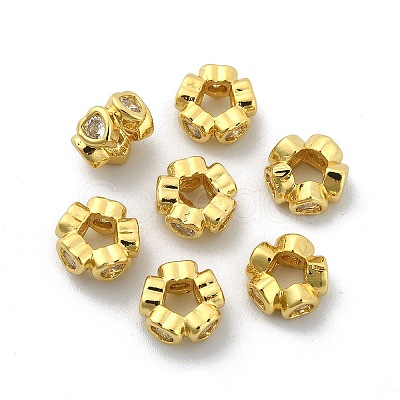 Brass Rhinestone Beads KK-P232-18G-1