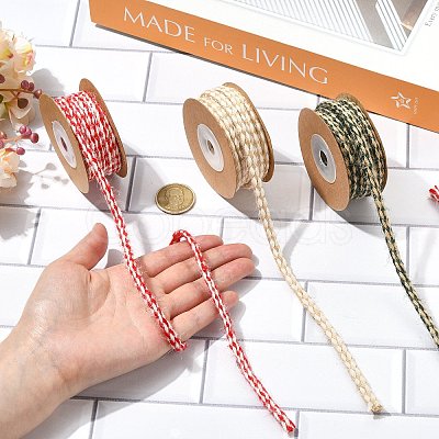 3 Rolls 3 Colors Braided Jute Twine OCOR-CJ0004-13-1