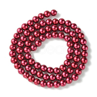 Eco-Friendly Dyed Glass Pearl Beads Strands HY-A008-5mm-RB084-1