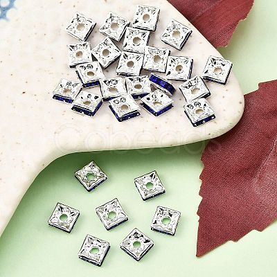 Brass Rhinestone Spacer Beads RSB072-1