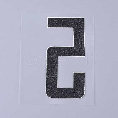 (Clearance Sale)Number Iron On Transfers Applique Hot Heat Vinyl Thermal Transfers Stickers For Clothes Fabric Decoration Badge DIY-WH0148-43E-1