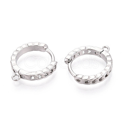 Brass Hoop Earring Findings KK-N267-34P-1