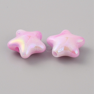 UV Platings Acrylic Beads OACR-TAC0003-06E-1