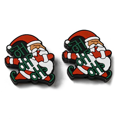 Santa Claus Christmas Food Grade Eco-Friendly Silicone Beads LS-SIL-D001-02-1