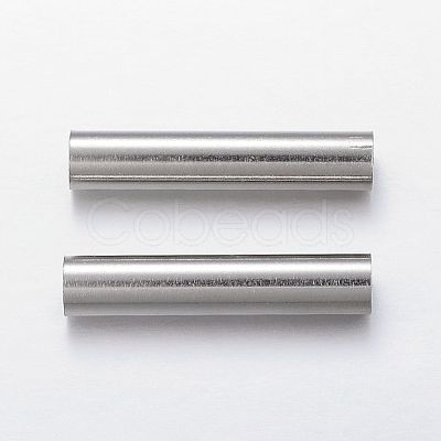 Tarnish Resistant 304 Stainless Steel Tube Beads STAS-P128-09-1