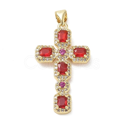Brass Micro Pave Cubic Zirconia Pendants KK-CBA56EF-32G-1