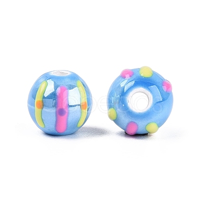 Handmade Porcelain Ceramic Beads PORC-Q005-03C-1
