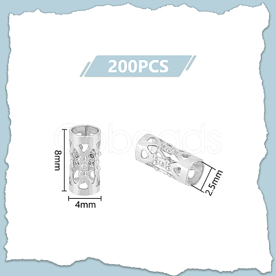 200Pcs 304 Stainless Steel Beads STAS-UN0051-79-1