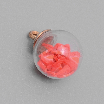 Transparent Glass Globe Pendants GLAA-WH0026-01H-1