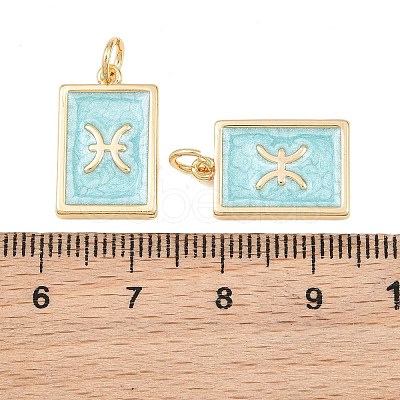 Brass Enamel Pendants KK-CBA62C2-01K-1