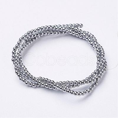 Non-Magnetic Synthetic Hematite Beads Strands G-G094-2mm-1