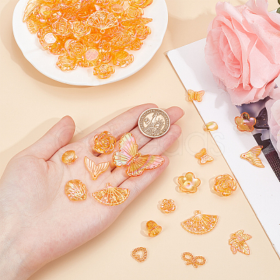 100G Resin Charms and Beads DIY Jewelry Making Findings Kit OHAR-SC0003-01B-1