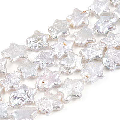 Natural Nucleated Baroque Keshi Pearl Beads Strands PEAR-S020-Z03-2-1