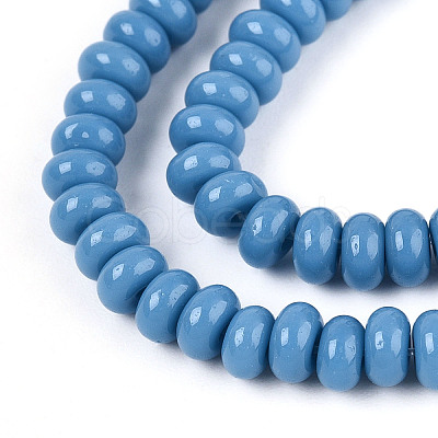 Opaque Solid Color Glass Beads Strands GLAA-ZX008-4mm-18V-1