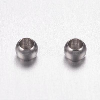Tarnish Resistant 316 Surgical Stainless Steel Crimp Beads STAS-F117-03P-1