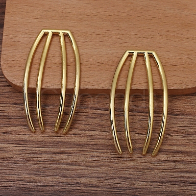 Alloy Hair Comb Findings OHAR-PW0001-398G-1