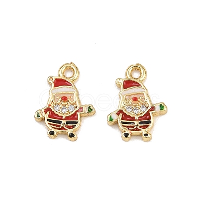 Brass Micro Pave Cubic Zirconia Charms LS-KK-Z129-01G-05-1
