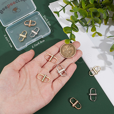 9Pcs 3 Colors Adjustable Iron Buckles for Chain Strap Bag IFIN-BBC0001-04A-1