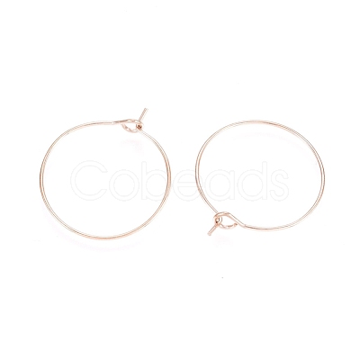 Ion Plating(IP) 316L Surgical Stainless Steel Hoop Earring Findings STAS-D164-03RG-1
