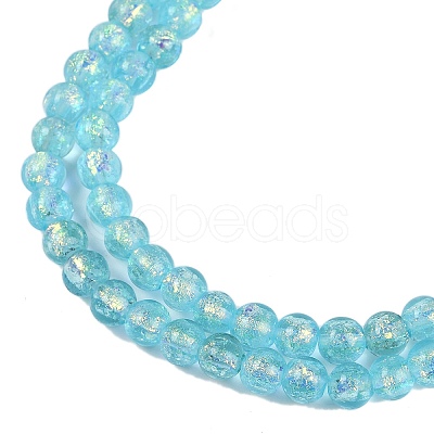Handmade Foil Lampwork Beads Strands FOIL-K003-06A-07-1