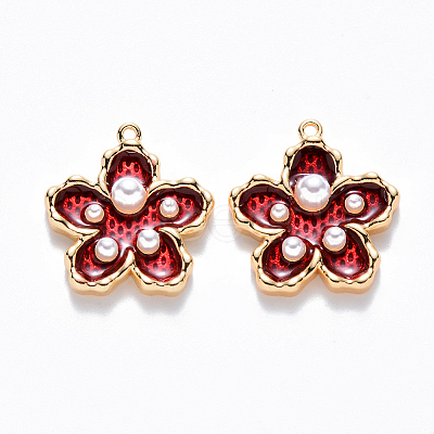 Brass Enamel Pendants KK-T049-052G-03-NF-1