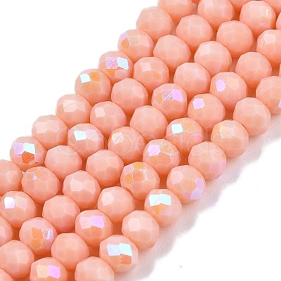 Electroplate Opaque Solid Color Glass Beads Strands EGLA-A044-P3mm-L33-1