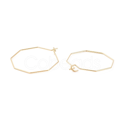 Ion Plating(IP) 316 Stainless Steel Hoop Earrings Findings X-STAS-C029-02G-1